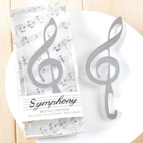 Music Note Bottle Opener Symphony Chrome Beer Opener Wedding Shower Favors Bottle Opener Party Christmas Gift LX8983