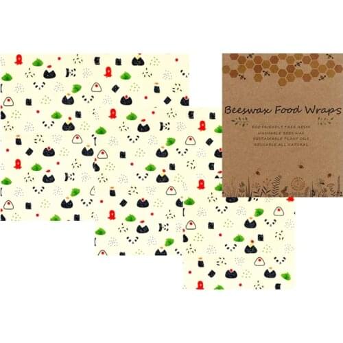 Beeswax Food Wrap 4 Pack Eco-Friendly Reusable Wrappers Organic Cotton Non Toxic All Natural Food Grade Storage Sustainable Wrap