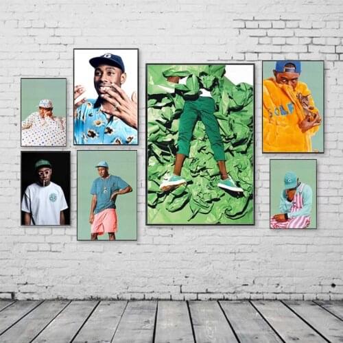 Tyler The Creator Wall Art Poster Hip Hop Rapper Singer Star Canvas Painting Figure Prints Modern Fashion Living Room Home Decor