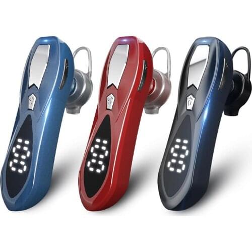 Portable Business Sport Wireless Bluetooth 5.1 LCD In-ear Single Earphone Earbud