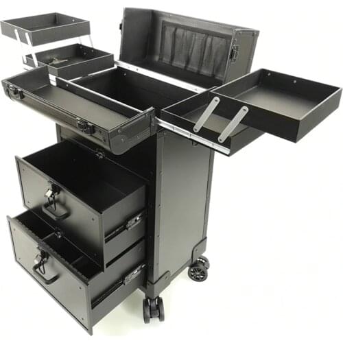 Professional trolley cosmetic luggage large-capacity follow-up makeup nail tattoo hairdressing beauty multi-layer toolbox