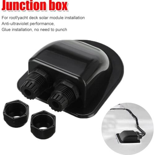 Roof Wire Entry Gland Box Solar Panel Cable Motorhome Caravan Boat Cable Motorhome Black Double Hole RV Yacht Car Accessories