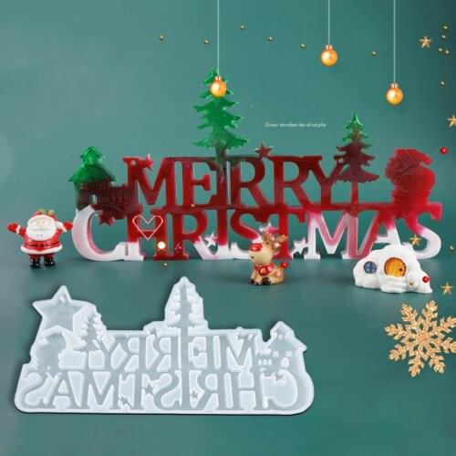 Merry Christmas Silicone Jewelry Casting Mold Resin Epoxy Mould Craft Decor Tool New Year Hot Sale Christmas Decoration