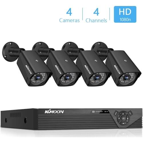 Home Security Camera System 1080P DVR Digital Video Recorder+4pcs Weatherproof Indoor Outdoor Surveillance Cameras DVR Kit