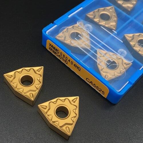 10pcs Carbide Inserts WNMG080404 HQ CA5525 External Turning Tool WNMG 080404 Lathe Tools Milling Cutter CNC Tool for steel