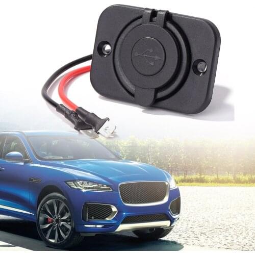 Waterproof Universal Dual USB Car Charger Socket with Panel 3.1A USB Power Outlet Kit for Car Boat Marine Motorcycle Truck RV