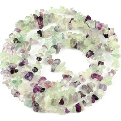YHBZRET Natural Fluorite Irregular Gravel stone beads 87cm Lucky Women Chips beads for Jewelry making bracelet necklace Diy