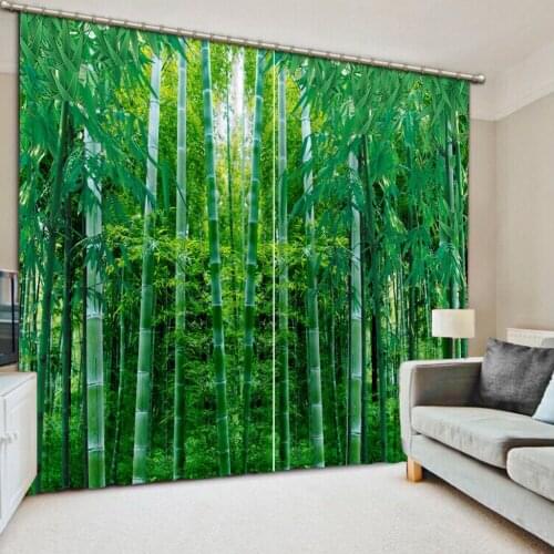 Custom curtains 3d landscape bamboo curtains for bedroom living room blackout curtains mercurial superfly