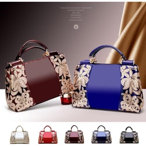Women Bags Shoulder Handbags Large Capacity Womens Handbags Shoulder Messenger bags Floral Luxury Genuine Leather Bag