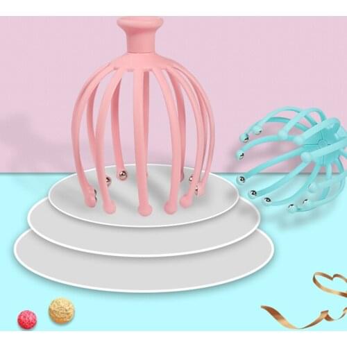 1Pcs Head Massager Neck Massage Octopus Scalp Stress Relax Spa Healing Alloy Health Care Tool Body Head Massage Beauty Tool