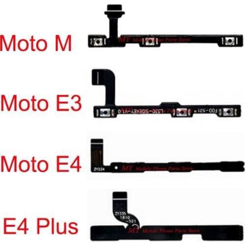 10 PCS Power Switch Volume Button Mute Flex Cable For Motorola Moto M E3 E4 Plus E4plus E4+ Volume And Power Side Key Flex Cable