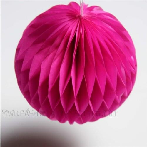 12pcs/lot 6inch (15cm) Rose Honeycomb Paper Decorations Girl Birthday Party Free Shipping