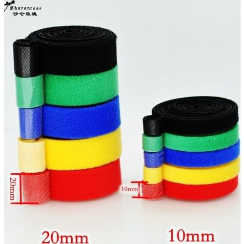 2yards/lot 10/20mm Adhesive Hook and Loop Fastener Tape Back To Back Self Adhesive sew on Snap Fastener Sewing Accessories