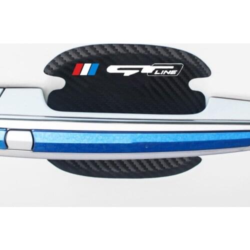 4PCS Car Accessories Car Door Handle Scratch Protection Door Handle Decal Sticker Tape Auto Decoration for kia rio 2 3 gt line