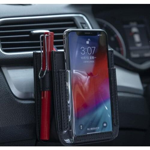 Car Air Vent Storage Bag Multifunctional Strong Automotive Mobile Phone Storage Pouch 4 Pockets Organizer