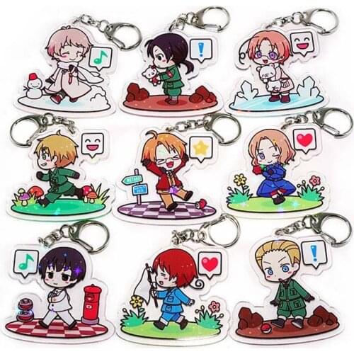 Japanese Anime Hetalia: Axis Powers Cartoon APH Wang Yao Keychain Acrylic Keyring Cosplay Pendant Decor Christmas Gift New 1pc