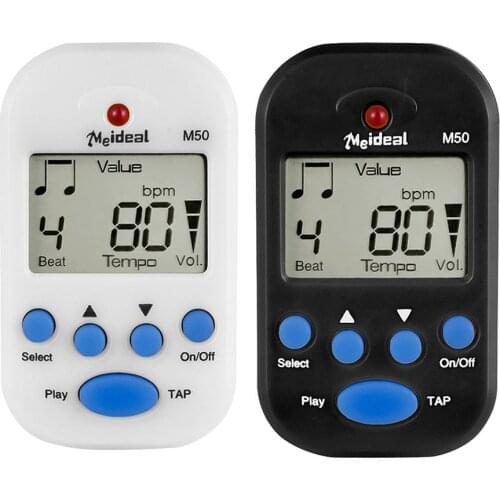 Mini LCD Digital Metronome Multifunctional Beat Tempo Tuner Metronome For Piano Guitar Saxophone Flute Violin Drum