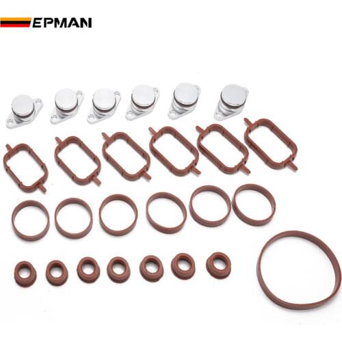 EPMAN 6 x 22mm Aluminium Swirl Flap Removal Repair Kit W Gaskets For BMW E46 E39 E90 E39 / E60 / E61 Intake Manifold TKYD831A