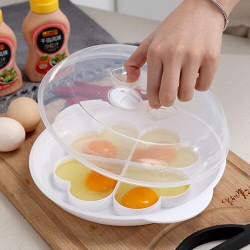 Heart-Shaped Egg Steamers Egg Mold Steamer Cooker Kitchen Tool Baking Accessories Household Cooking Tools Storage Organizer Box