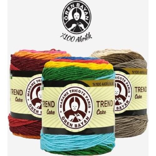 Madame Tricote Paris Trend Cake Yarn DIY knitting Premium Rope Multicolor rope shawl scarf cardigan sweater colored knitting