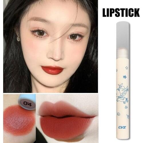 6 Color Lipstick Non Stick Cup Moisturizing Long Lasting Velvet Matte Liquid Lip Glaze Lip Gloss Beauty Red Lip Tint Cosmetic