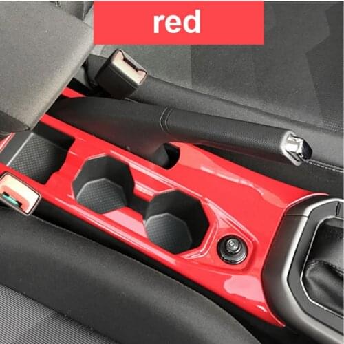 Red item for POLO PLUS 2019 Water cup Handbrake Air conditioner outlet Glass lifting panel Decorative frame