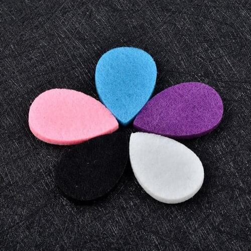 Colorful Flat Pads for Perfume Locket Diffuser Jewelry Round Square Heart Drop 5 piece/lot