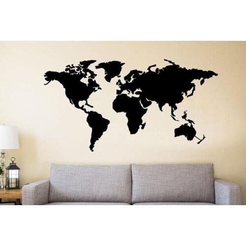 Metal Wall Art, Metal World Map Continents, Metal Wall Decor, Wall Hangings, Interior Decoration