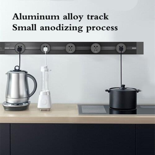 Rail Socket Embedded Household Concealed Row Kitchen Mobile Board Office Study Cabinet