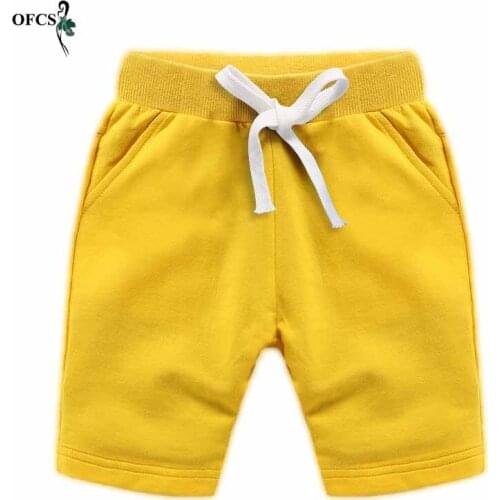 New Retail Colorful 10 Colors Kids Trousers Children Pants For Baby Boys And Girls Summer Beach Loose Cotton Shorts Size 80-150