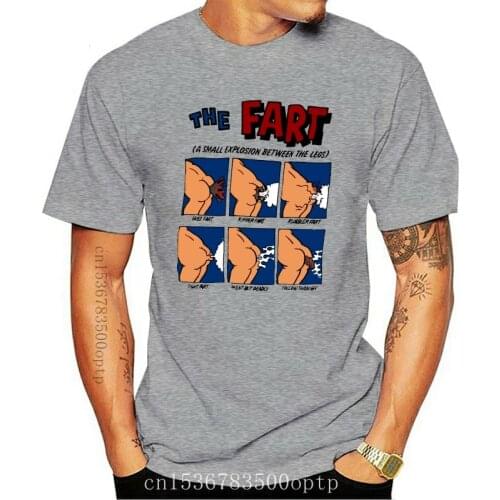New The Fart T-Shirt Vintage Joke Shirt 80s 90s Humor Cartoon Tee Small Medium men t shirt