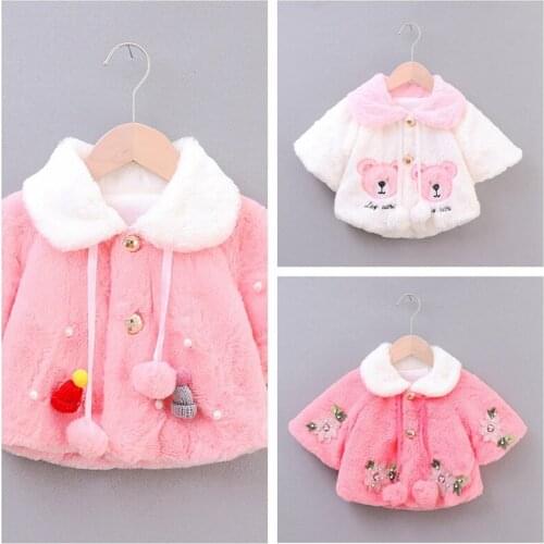 New Winter Baby Girls Clothes Cotton Coat Pageant Warm Jacket Snowsuit Baby Fur Hooded Jacket Outerwear Clothing