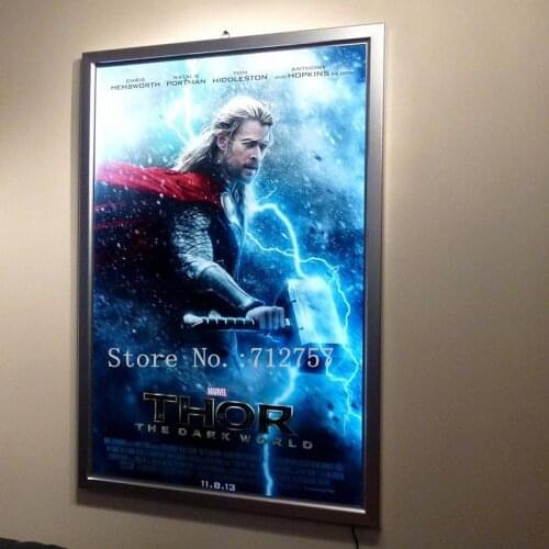 Wholesale Home Theater A1 LED Movie Poster Frames Aluminum Frame Lighted Up Movie Poster Display Light Box for Cinema