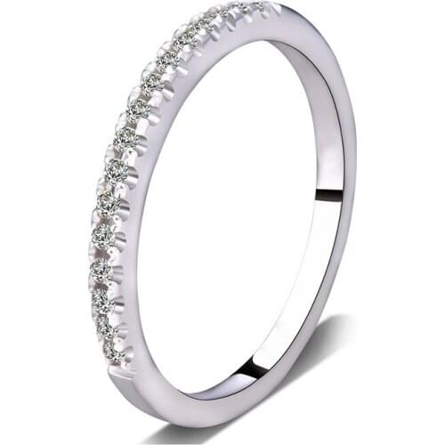 Silver 925 Jewelry Round CZ Women Finger Ring Wedding Engagement Proposal Rings for Female Wholesale Fine Jewelry Drop Shipping