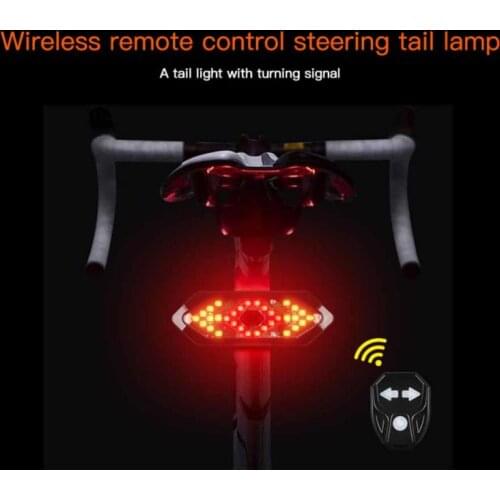 New Thirty-two Lamp Bead Bicycle Remote Control Lamp USB Charging Turn Signals Waterproof Night Riding Safety Warning Light