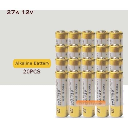 20PCS 27A 12V dry alkaline battery 27AE 27MN A27 for doorbell,car alarm,walkman,car remote control etc