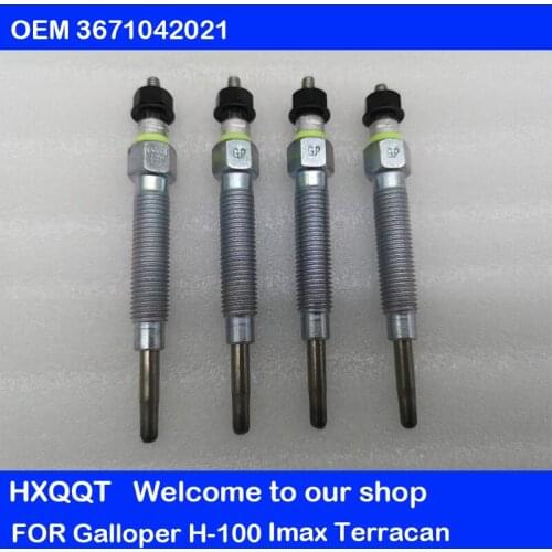 Glow Plug For Grace H100 Galloper H1 Imax Terracan OEM 3671042021 Ignition Glow Plug 4PC Engine glow plug