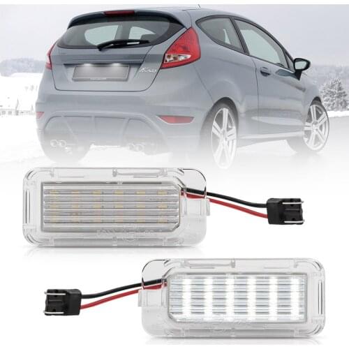 2PCS 18-SMD LED License Plate Lights Error Free For Ford Explorer Escape Fusion MKC