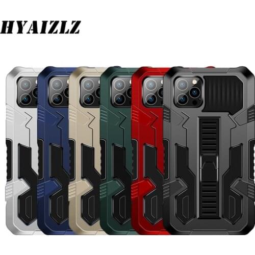 Luxury Armor Phone Case for iPhone 12 Mini 11 Pro Max SE 2020 XR XS MAX 7 8 6 Plus Hidden Kickstand Hard Shockproof Phone Cover