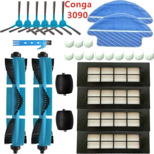Accessories HEPA Filter For Cecotec Conga 3090 Robot Vacuum Cleaner Main Brush Wheel Replacement Parts Side Brush Mop Pad Cloth