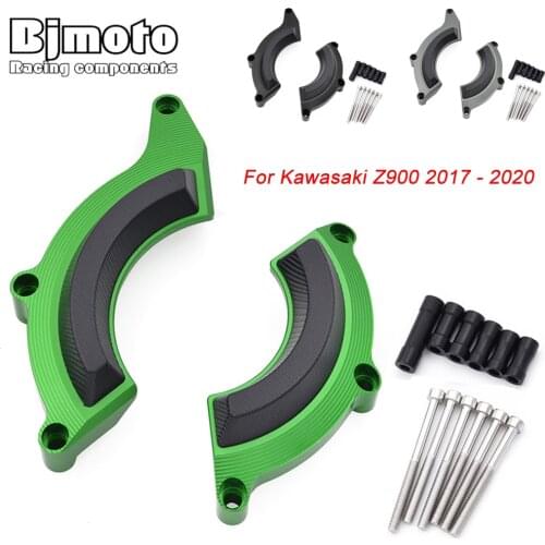 BJMOTO Green Engine Stator Cover Frame Motos Slider Protector For Kawasaki Z900 2017 2018 2019 2020