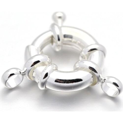 10pcs High quality Spring Ring Clasp for Bracelet Necklace Jewelry DIY Making Accessories Buckle Round Clasps with Open Ring
