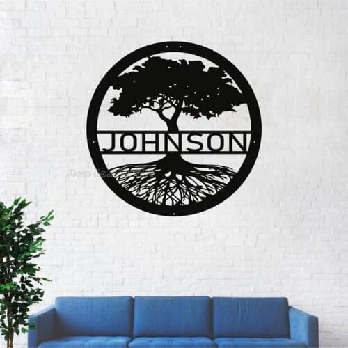 Life of Tree Wall Decals Custom Any Name And Color Vinyl Wall Stickers Nursery Kids Bedroom Decoration Removable Mural LL2074