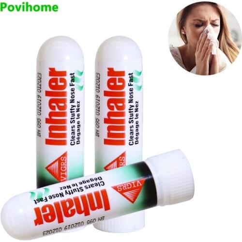 2pcs Nasal Inhaler Natural Herbal Essential Oil Thailand Rhinitis Mint Cream Nose Herbal Menthol Inhaler Cold Cool Herbal Cream