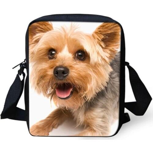 2021 Messenger Bags Women Cute Yorkshire Dogs Print Crossbody Bag for Girls Boys School Mini Casual Shoulder Book Flap Bags