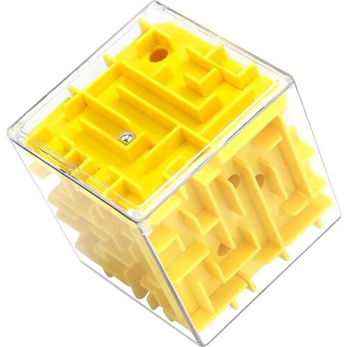 3D Maze Magic Cube Six-Sided Puzzle Cubes Rolling Ball Game Toy Educational Learning Study Toy Gifts for Kid Children