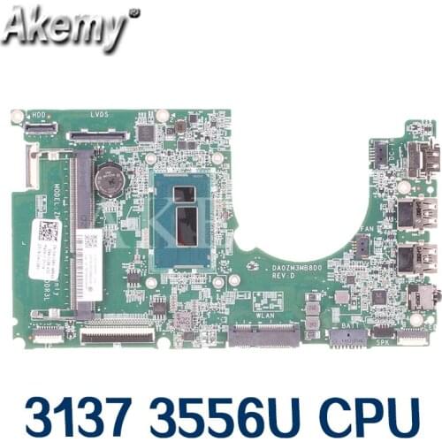 Akemy 0RTRXW CN-0RTRXW DA0ZM3MB8C0 For DELL 3137 3043 3152 3157 laptop motherboard P-3556U tested
