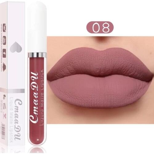18 Colors Velvet Matte Lipstick Cosmetics Waterproof Long Lasting Nude Liquid Lipstick Matte Lip Tint Makeup Sexy Red Lip Gloss