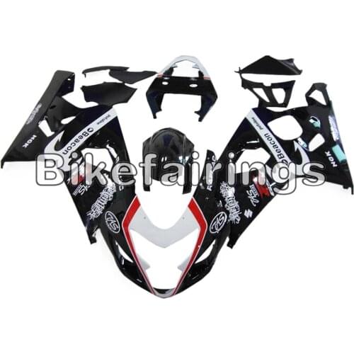 White and Black Motorbike Body Frames For Suzuki GSXR600 GSXR750 K4 2004 2005 GSXR600-750 04 05 ABS Plastic Motorcycle Cowlings