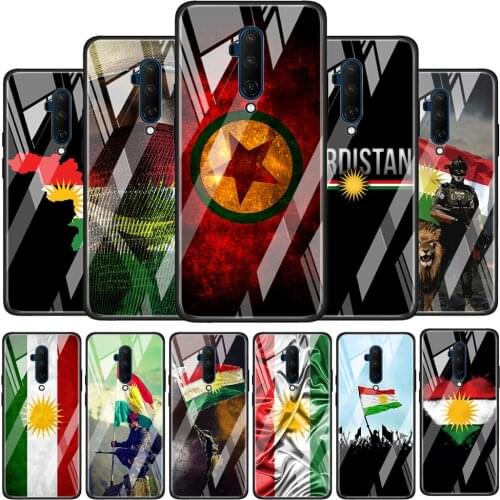 Kurdistan Flag Tempered Glass Cover For OnePlus Z 7 8 9 7T 8T 9R Nord 5G Pro Silicone Phone Case Coque
